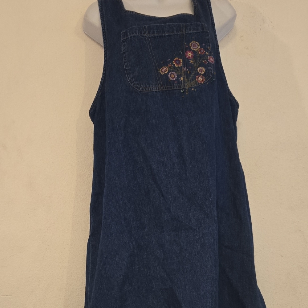 VINTAGE SZ. 10 JUMPER JEAN DRESS